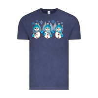 Vintage Denim snowman winter Vintage Tee - JahusDesignShop