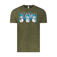 Vintage Olive snowman winter Vintage Tee - JahusDesignShop