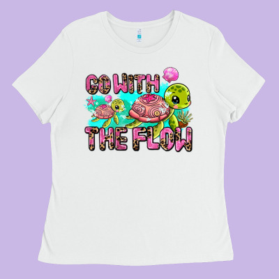 Go With The Flow Ladies Tee Designed By Adodesignshop