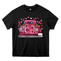 Black breast cancer farm truck Heavy Core Tee - Artiststas