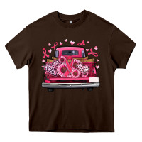 Chocolate Brown breast cancer farm truck Heavy Core Tee - Artiststas