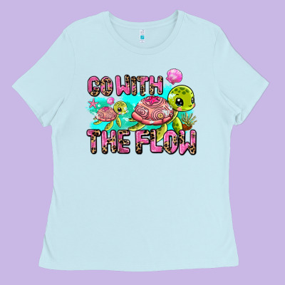 Go With The Flow Ladies Tee Designed By Adodesignshop