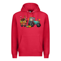 Cardinal thanksgiving tractor Premium Hoodie - CowGirlArtShop