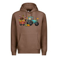 Chestnut thanksgiving tractor Premium Hoodie - CowGirlArtShop