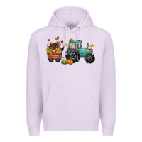 Lilac thanksgiving tractor Premium Hoodie - CowGirlArtShop