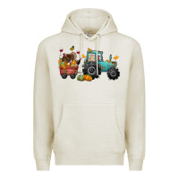 Oatmeal Heather thanksgiving tractor Premium Hoodie - CowGirlArtShop