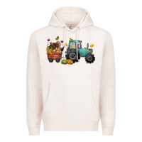 Pale Pink thanksgiving tractor Premium Hoodie - CowGirlArtShop