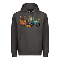Smoke thanksgiving tractor Premium Hoodie - CowGirlArtShop