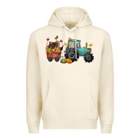 Tofu thanksgiving tractor Premium Hoodie - CowGirlArtShop
