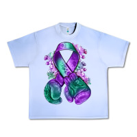 Grape Ice purple and green anal cancer with boxing gloves na Urban Heavy Tee - NancyCooperArtShop