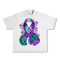 Lunar Rock purple and green anal cancer with boxing gloves na Urban Heavy Tee - NancyCooperArtShop