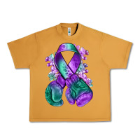 Peanut Butter purple and green anal cancer with boxing gloves na Urban Heavy Tee - NancyCooperArtShop