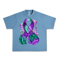 Pebble Blue purple and green anal cancer with boxing gloves na Urban Heavy Tee - NancyCooperArtShop