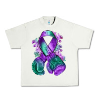 Pistachio purple and green anal cancer with boxing gloves na Urban Heavy Tee - NancyCooperArtShop