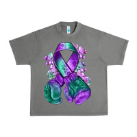Tornado purple and green anal cancer with boxing gloves na Urban Heavy Tee - NancyCooperArtShop