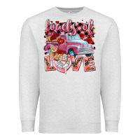 Oatmeal Heather Loads of love Valentine's Day truck Premium Sweatshirt - HowdyJamesFarm