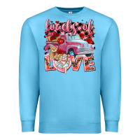 Ocean Blue Loads of love Valentine's Day truck Premium Sweatshirt - HowdyJamesFarm
