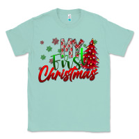 Seafoam my first Christmas Classic Tee - CowhideDigitalArt