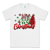 White my first Christmas Classic Tee - CowhideDigitalArt
