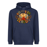 Navy pumpkin season Heavyweight Hoodie - CowGirlArtShop