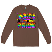 Chestnut Western LGBTQ+ Ride With Pride Long Sleeve Tee - BundleAndBundleShop
