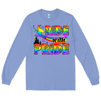 Colony Blue Western LGBTQ+ Ride With Pride Long Sleeve Tee - BundleAndBundleShop