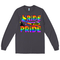 Smoke Western LGBTQ+ Ride With Pride Long Sleeve Tee - BundleAndBundleShop
