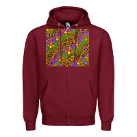 Burgundy Mardi Gras Zipper Hoodie - NancyCooperArtShop