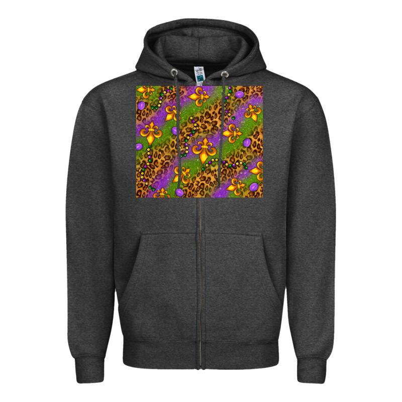 Mardi Gras Zipper Hoodie by NancyCooperArtShop | Teevron