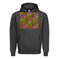Charcoal Heather Mardi Gras Zipper Hoodie - NancyCooperArtShop