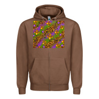 Chestnut Mardi Gras Zipper Hoodie - NancyCooperArtShop