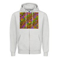 Dove Grey Mardi Gras Zipper Hoodie - NancyCooperArtShop