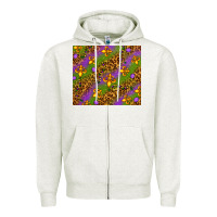 Oatmeal Heather Mardi Gras Zipper Hoodie - NancyCooperArtShop