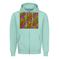 Seafoam Mardi Gras Zipper Hoodie - NancyCooperArtShop