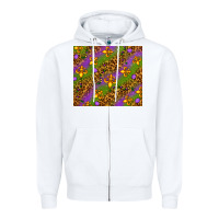 White Mardi Gras Zipper Hoodie - NancyCooperArtShop