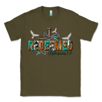 Army Green redeemed ephesians 1 7 Classic Tee - NancyCooperArtShop