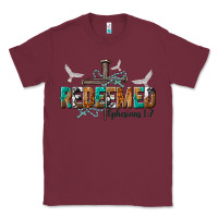 Burgundy redeemed ephesians 1 7 Classic Tee - NancyCooperArtShop