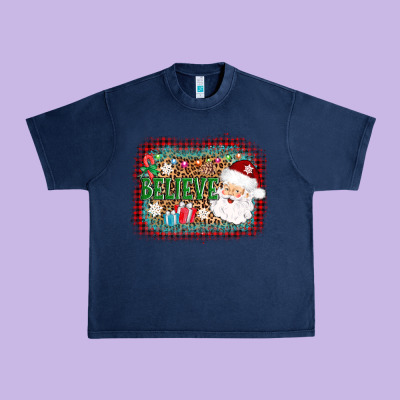 Believe Santa Urban Heavy Tee Designed By Adodesignshop
