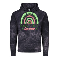 Cloud Black lucky to be a teacher Vintage Hoodie - MaliasSmallBusiness