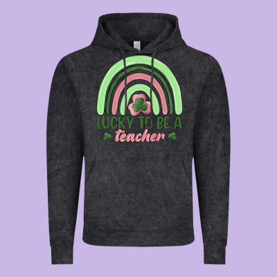 Lucky To Be A Teacher Vintage Hoodie Designed By Maliassmallbusiness