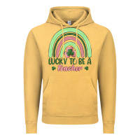 Vintage Mustard lucky to be a teacher Vintage Hoodie - MaliasSmallBusiness