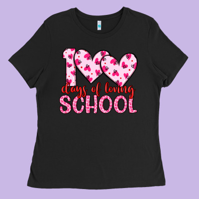 100 Days Of Loving School Ladies Tee Designed By Artiststas