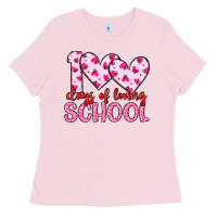 Bubblegum Pink 100 days of loving school Ladies Tee - Artiststas