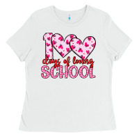 White 100 days of loving school Ladies Tee - Artiststas