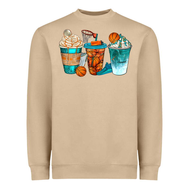 Basketball Coffee Cups Bbs Heavyweight Sweatshirt by BundleAndBundleShop | Teevron