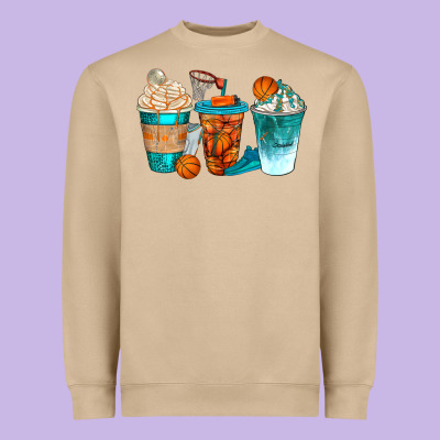 Basketball Coffee Cups Bbs Heavyweight Sweatshirt Designed By Bundleandbundleshop