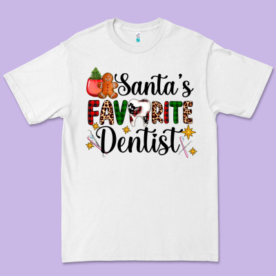 Santa's Favorite Dentist Premium Tee Designed By Adodesignshop