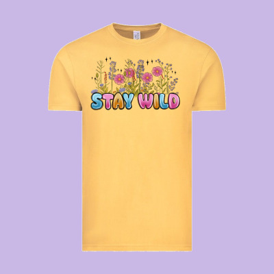 Stay Wild Vintage Tee Designed By Maliassmallbusiness