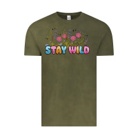 Vintage Olive stay wild Vintage Tee - MaliasSmallBusiness