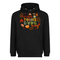 Black happy thanksgiving day Heavyweight Hoodie - CowGirlArtShop